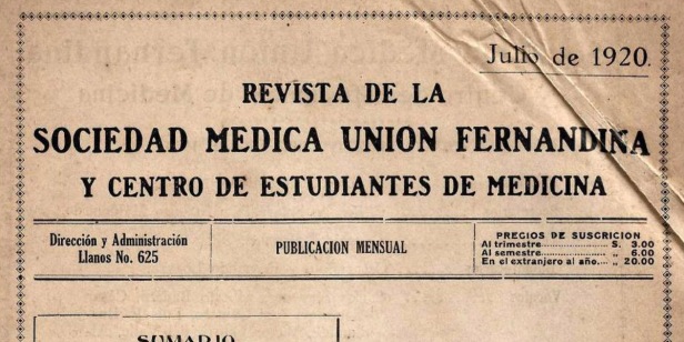 Revista de la Sociedad Médica Unión Fernandina y Centro de Estudiantes de Medicina (Lima, 1920-[1929])
