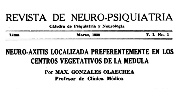 Revista de Neuro-psiquiatría (Lima, 1938-actualidad)